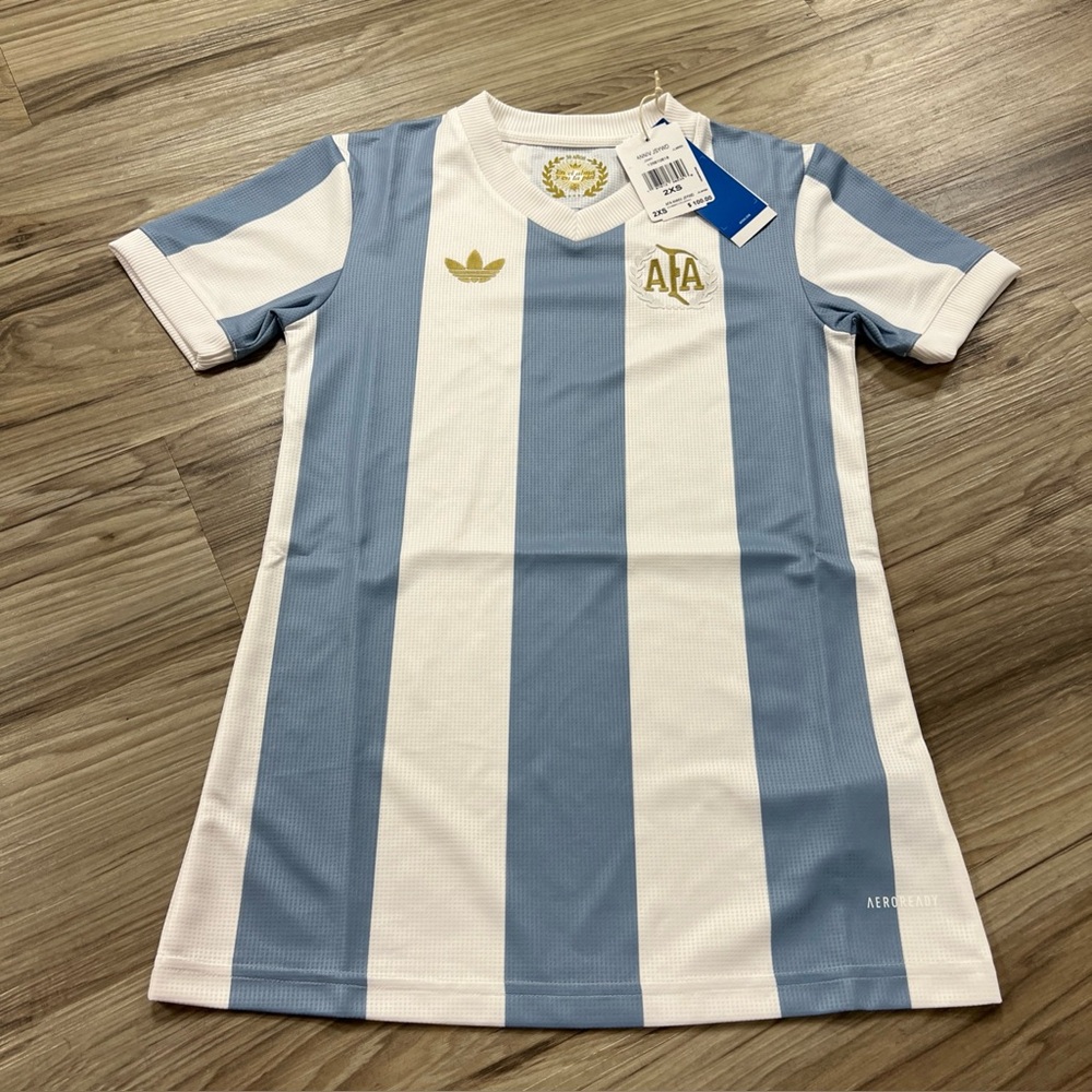 Adidas Argentina 50th Anniversary Home Jersey Women’s Size 2XS JL9550 $100 NWT